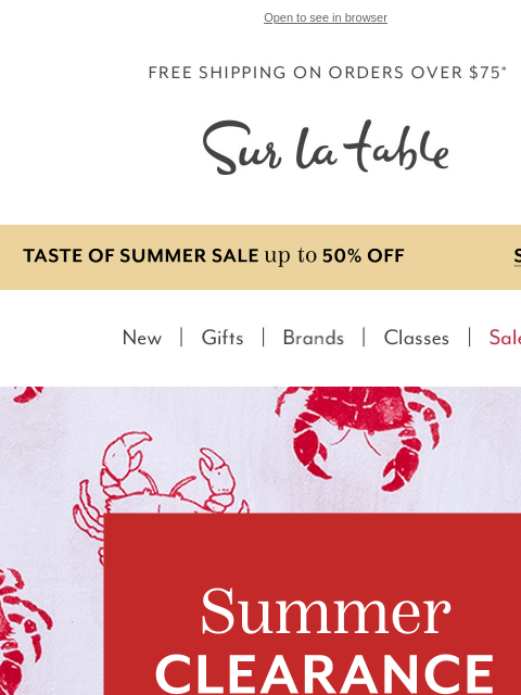 surlatable newsletter: ☀️ Summer Clearance Is ON – Up to 50% OFF!