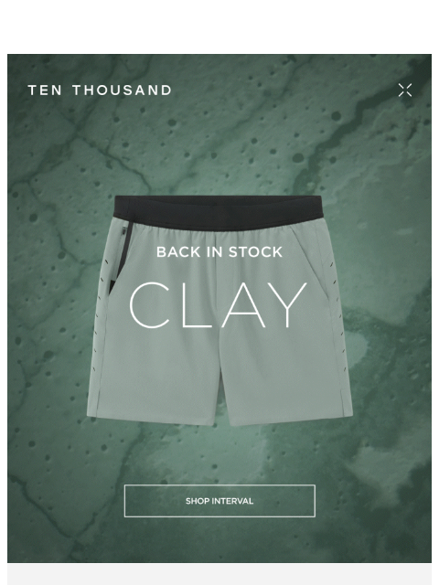 tenthousand newsletter: Just Restocked: Interval Short In Clay