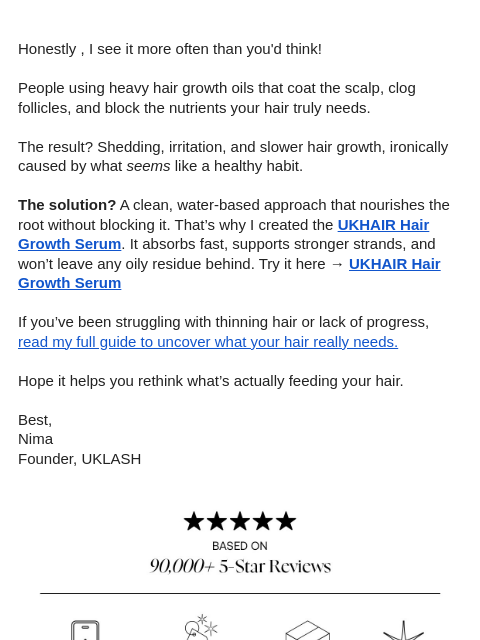 uklash newsletter: Is this 'healthy' habit ruining your hair? ⚠️