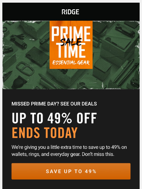 ridge newsletter: Ends Today: Up to 49% Off
