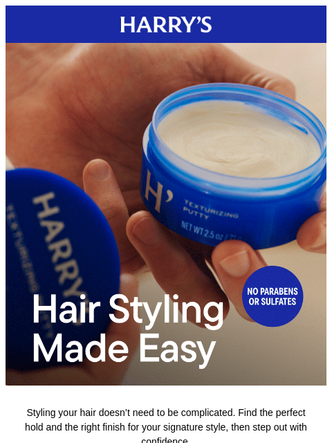 harrys newsletter: Master your hairstyling routine