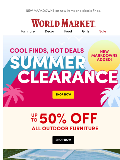 emailworldmarket newsletter: ☀️ Up to 50% off SUMMER CLEARANCE