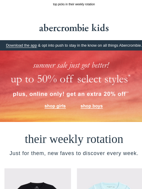 abercrombie newsletter: build new outfits around these →