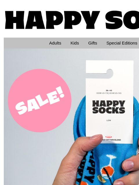 happysocks newsletter: Up to 60% Off + New Summer Faves 🌞