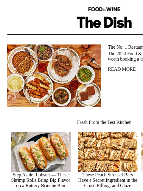 foodandwine newsletter: The No. 1 Restaurant in the US