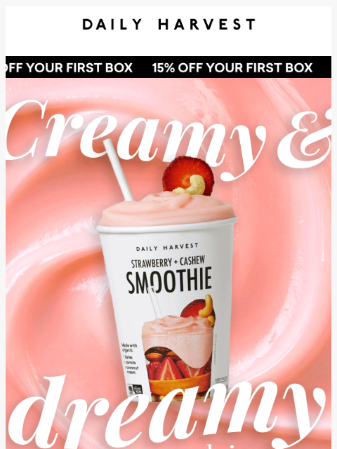 daily-harvest newsletter: Creamy, dreamy, DAIRY-FREE treats