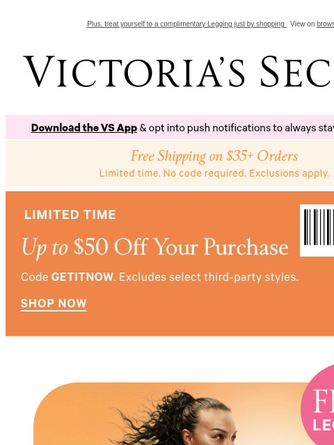 victoriassecret newsletter: Shopping Just Got Better—Up to $50 Off