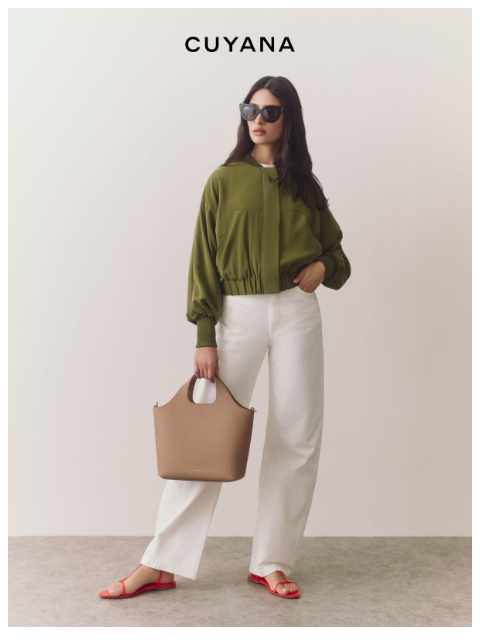 cuyana newsletter: New Washable Silk Bomber
