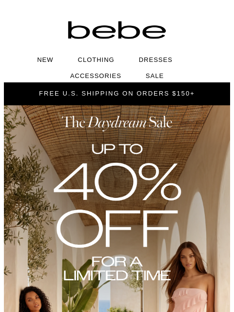 bebe newsletter: ✨ Up To 40% Off | The Clock Just Got Real ✨