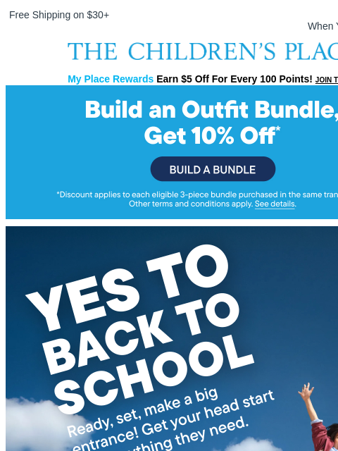 childrensplace newsletter: Just Dropped: New Back-to-School Fits 🙌