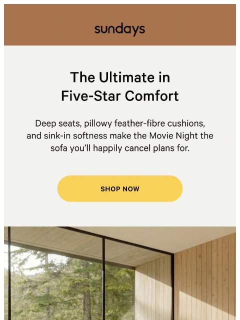 sundays-company newsletter: This Sofa is Homebody Approved