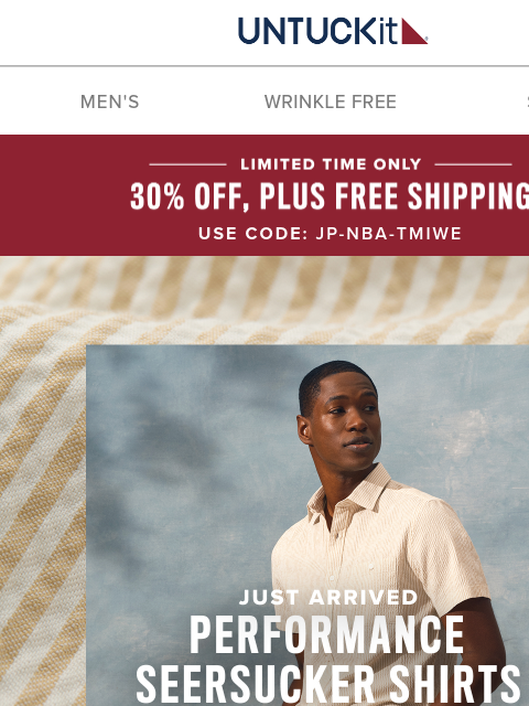 untuckit newsletter: Last call to save 30% off!