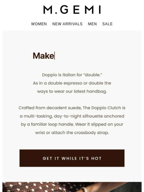 mgemi newsletter: Introducing The Doppio