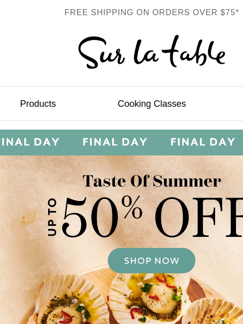 surlatable newsletter: 🌅 The Sun is Setting on Our Taste of Summer Sale