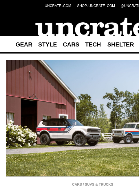uncrate newsletter: Scout Traveler Spirit of '26 SUV & more