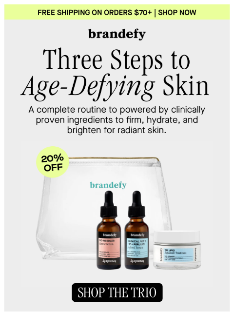 brandefyskin newsletter: Meet the Bestsellers Trio