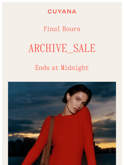 cuyana newsletter: Last Call for Archive Sale