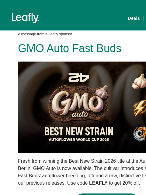 leafly newsletter: GMO Auto: World Cup winner 2026 🏆