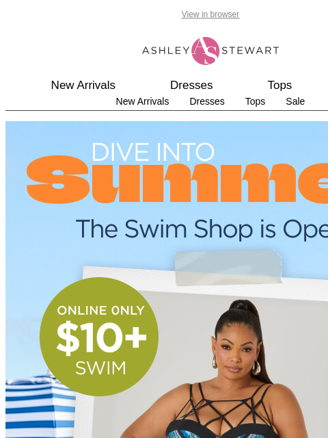 ashleystewart newsletter: $10+ SWIM👙🌴Summer is in full swing!!🐚🌊