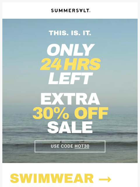 summersalt newsletter: LAST DAY: The Heat Wave Event ⏳