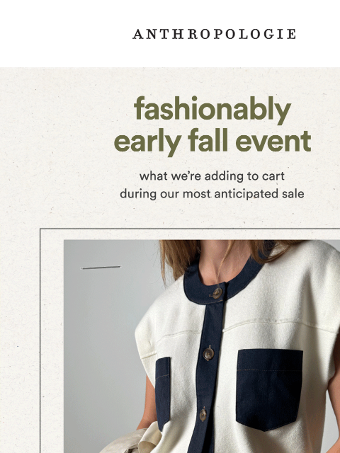 anthropologie newsletter: Top picks at 30% OFF