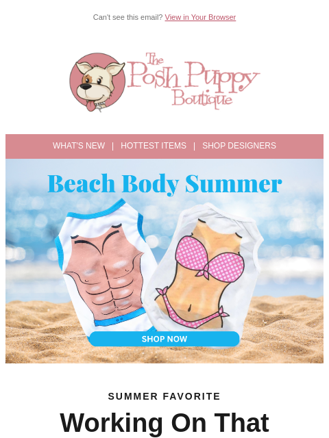 poshpuppyboutique newsletter: ☀️ Beach Bod Ready? Our Funniest Summer Tank Is Ba...