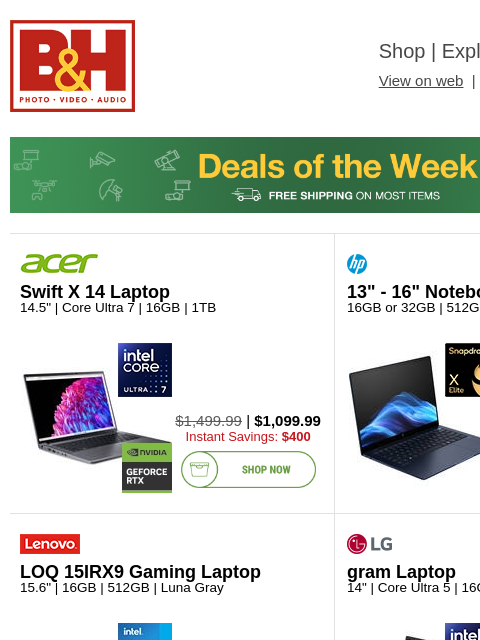 bhphotovideo newsletter: 👉 Check out these Latest Deals – Don’t Miss Out!