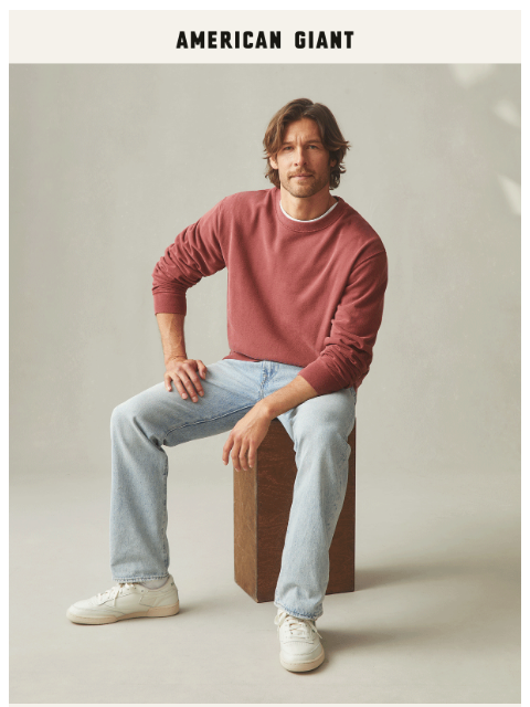 american-giant newsletter: Relaxed French Terry. Washed to Perfection.