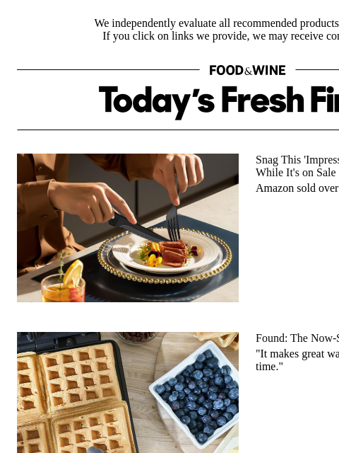 foodandwine newsletter: Whip Up Breakfast in No Time Thanks to This On-Sal...