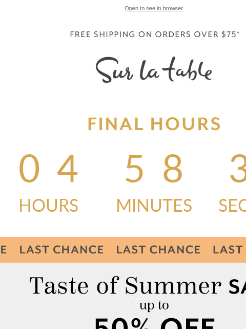 surlatable newsletter: Countdown’s On ⏳