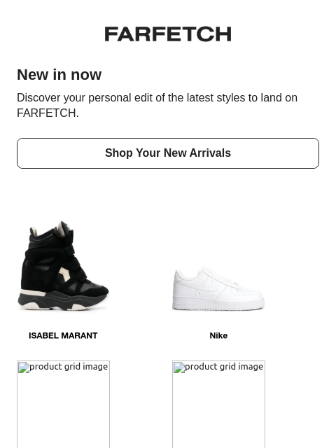 farfetch newsletter: New looks good on you