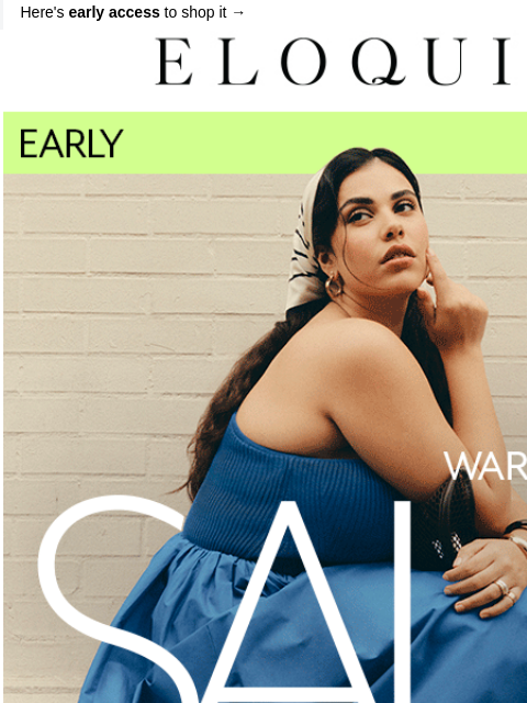 eloquii newsletter: The Warehouse Sale is HERE 💌