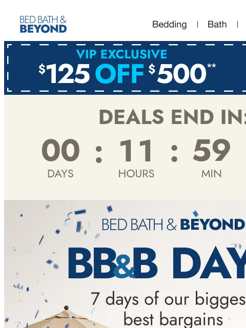 bedbathandbeyond newsletter: Final hours for up to 70% off ⌛