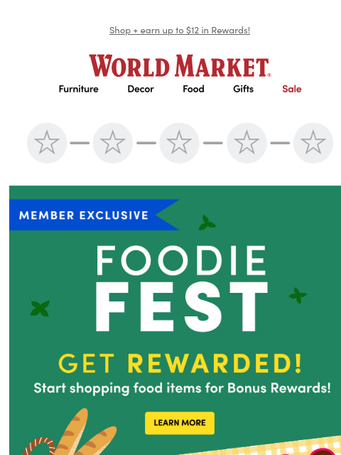 emailworldmarket newsletter: 👉 Your Foodie Fest status is inside
