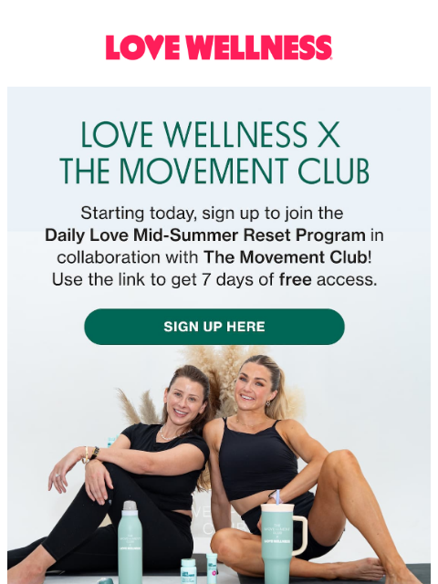 lovewellness newsletter: Join us for the Daily Love Mid-Summer Reset!