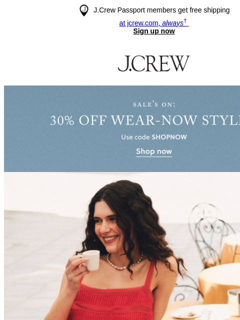 jcrew newsletter: Perfect peak-summer tops