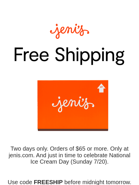 jenis newsletter: FREE SHIPPING for two days only!