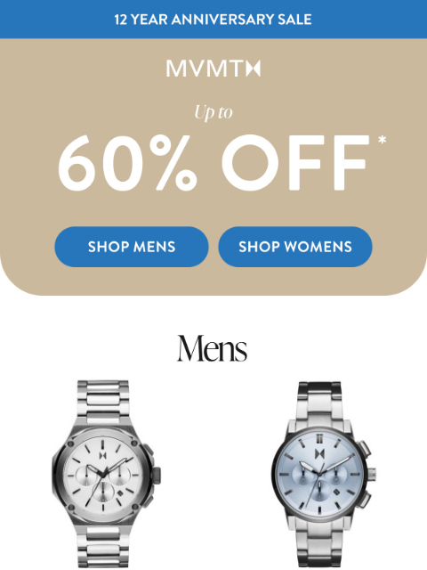 mvmt newsletter: Shop Our Biggest Sale of the Season