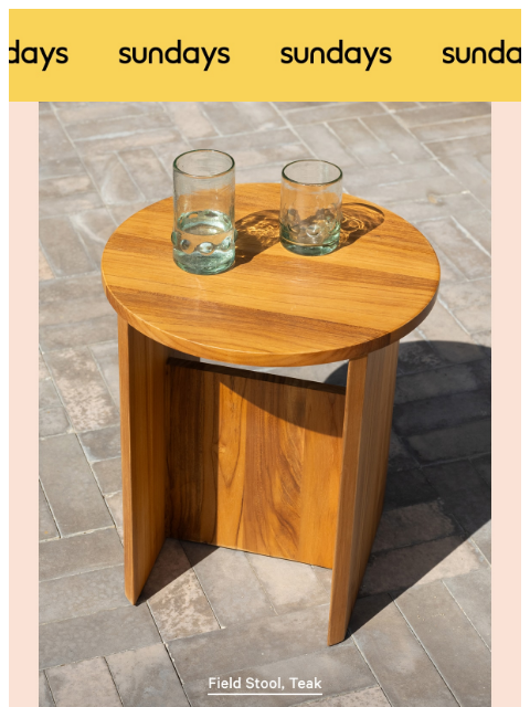 sundays-company newsletter: Your patio called...