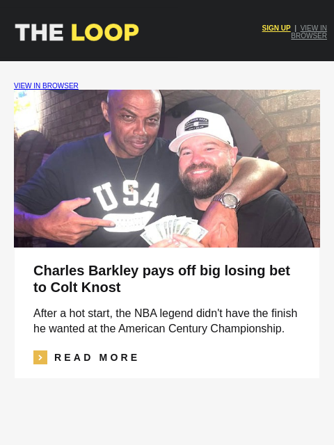 golfdigest newsletter: Barkley pays off big bet, Gotterup's A+ victory tw...