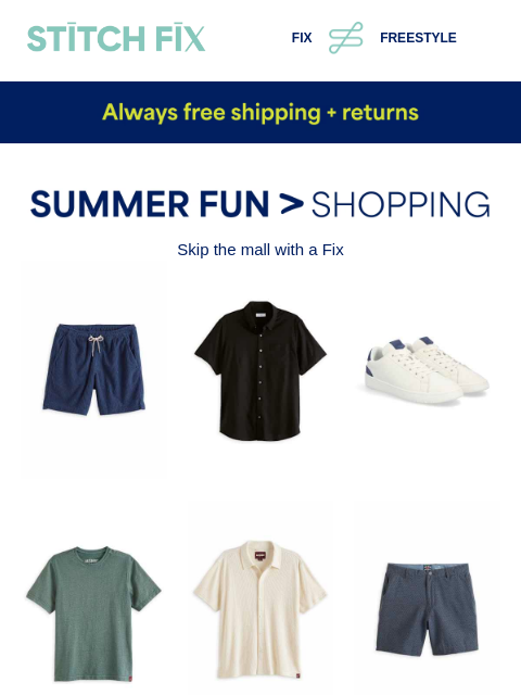 stitchfix newsletter: Summer math: you take it easy