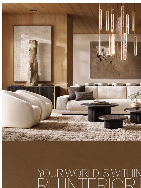 rh newsletter: Reimagine One Room or Your Entire Home with RH Int...
