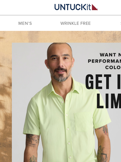 untuckit newsletter: New Performance Color Just Dropped 🍋‍🟩