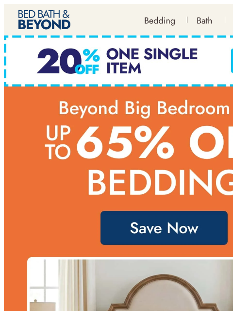 bedbathandbeyond newsletter: Fresh layers. Better sleep—up to 65% off.
