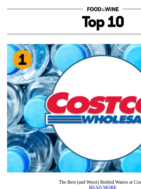 foodandwine newsletter: The Best (and Worst) Bottled Waters at Costco