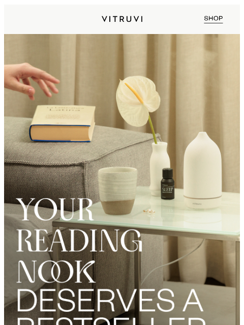 vitruvi newsletter: Unlock A FREE Scent For Your Reading Corner 📚