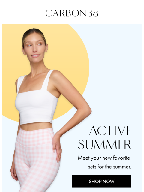 carbon38 newsletter: Your Active Summer Starts Here