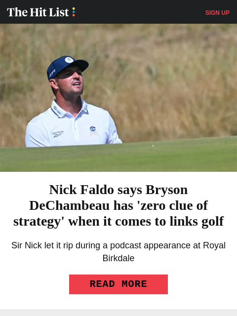 golfdigest newsletter: A vibes-only guide to the Open at Royal Birkdale