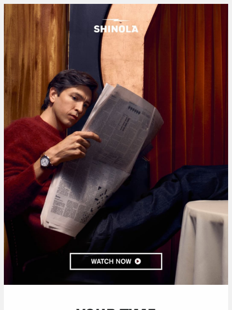 shinola newsletter: Set the Pace with Nicholas Braun