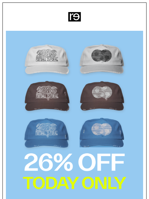 re-website newsletter: Score Big with Our Hat Sale! 🎉⚽